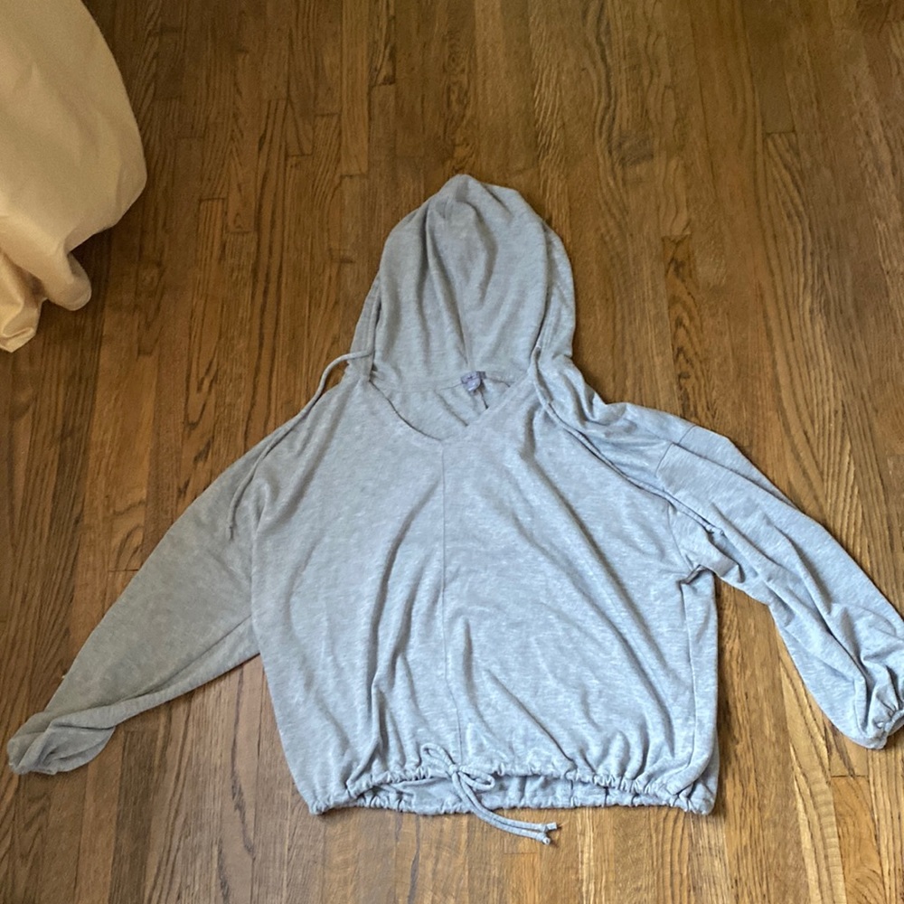 Aerie LightweightT-Shirt Hoodie Long Sleeve Cinch Waist- Size XS